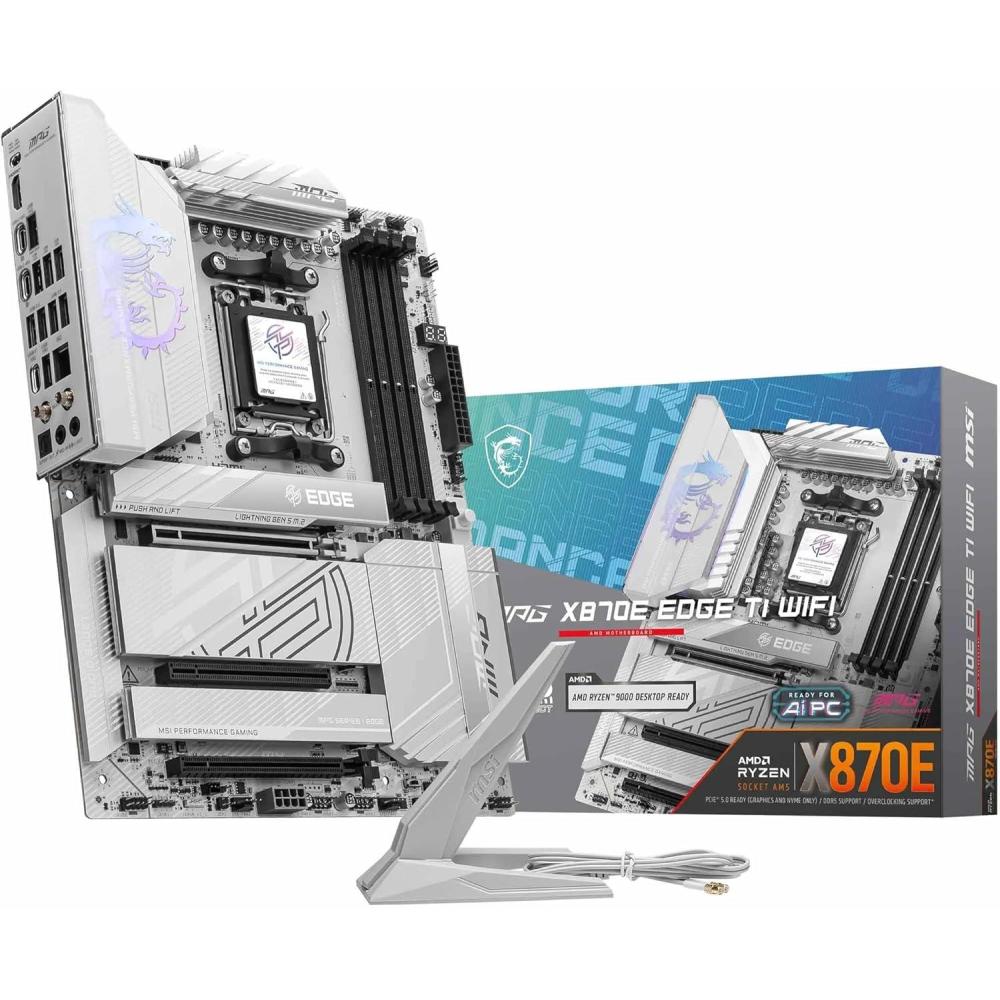 imageMSI MAG X870 Tomahawk WiFi Gaming Motherboard AMD Ryzen 900080007000 Series Processors AM5 DDR5 PCIe 50 M2 Gen5 SATA 6Gbs USB 40Gbps HDMIDP WiFi 7 Bluetooth 54 5Gbps LAN ATXMPG X870E EDGE TI WIFI
