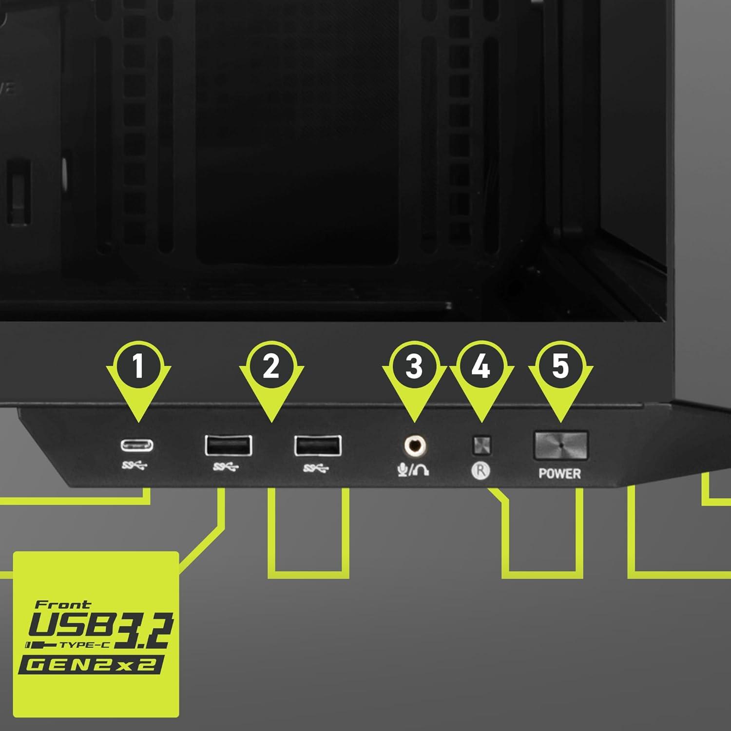 imagemsi MAG PANO 100L PZ Premium MidTower Gaming PC Case Tempered Glass Side Panel Liquid Cooling Support up to 360mm Radiator Vented Front Panel