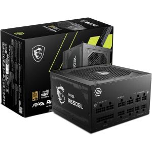 MSI MAG A750GL PCIE5, Fully Modular Compact Gaming 750W Power Supply, 80+ Gold, ATX 3.1 & PCIe 5.1 Ready, Native Dual-Color 12V-2×6 Cable, 10 Year Warranty(MAG A650GL)
