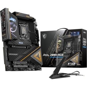 MSI MEG Z890 ACE Gaming Motherboard (Support Core Ultra Series 2 Intel Processors, LGA 1851, DDR5, PCIe 5.0, M.2, SATA, 10Gbps LAN, USB Type-C, Wi-Fi 7, Bluetooth 5.4, Thunderbolt 4, ATX)