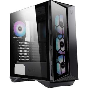 MSI MPG GUNGNIR 110R – Premium Mid-Tower Gaming PC Case – Tempered Glass Side Panel – 4 x ARGB 120mm Fans – Liquid Cooling Support up to 360mm Radiator – Two-Tone Design(MPG GUNGNIR 110R)