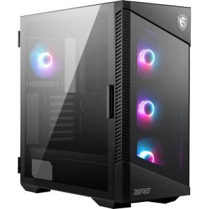 MSI MPG GUNGNIR 110R – Premium Mid-Tower Gaming PC Case – Tempered Glass Side Panel – 4 x ARGB 120mm Fans – Liquid Cooling Support up to 360mm Radiator – Two-Tone Design(MPG VELOX 100R)