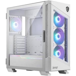 MSI MPG Velox 100R White – Mid-Tower Gaming PC Case – Tempered Glass Side Panel – 4 x 120mm ARGB Fans – Liquid Cooling Support up to 360mm Radiator – Mesh Panel for Optimized Airflow