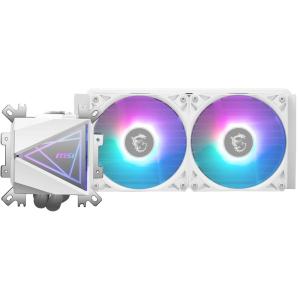 msi MAG CoreLiquid I240 White – AIO ARGB CPU Liquid Cooler – Infinity Mirror Design – UNI Bracket – 240mm Radiator – Dual 120mm ARGB PWM Fans – LGA 1700/1851 / AM5/AM4 Compatible(White)