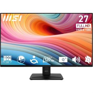 msi PRO MP271A E2 27-inch IPS 1920 x 1080 (FHD) Gaming Office Monitor, 120Hz, Free-Sync, HDMI, DisplayPort, VGA Port, VESA Mountable, Tilt, Speaker, 4-Side Slim Bezel 1ms, Black(Black)