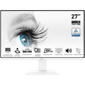 msi PRO MP271A E2 27-inch IPS 1920 x 1080 (FHD) Gaming Office Monitor, 120Hz, Free-Sync, HDMI, DisplayPort, VGA Port, VESA Mountable, Tilt, Speaker, 4-Side Slim Bezel 1ms, Black(White)