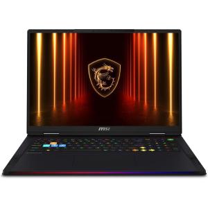 msi Raider A18 HX 18” 120Hz UHD+ Gaming Laptop: AMD Ryzen 9-9955HX3D, NVIDIA Geforce RTX 5090, 64GB DDR5, 2TB NVMe SSD, Type C, Wi-Fi 7, Win 11 Pro: Black A9WJG-052US(Ryzen 9 9955HX3D)