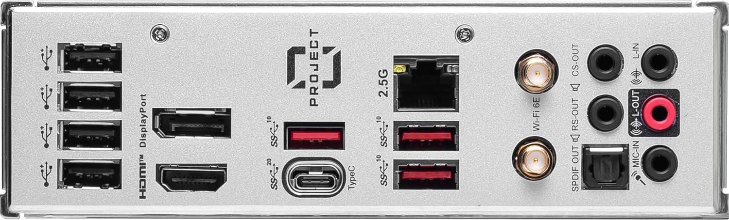 imageMSI B760M Project Zero Gaming Motherboard Support 14th13th12th Gen Intel Processors LGA 1700 DDR5 PCIe 50 M2 Slots 25Gbps LAN USB 32 Gen2 HDMIDP WiFi 6E Bluetooth 53 mATX