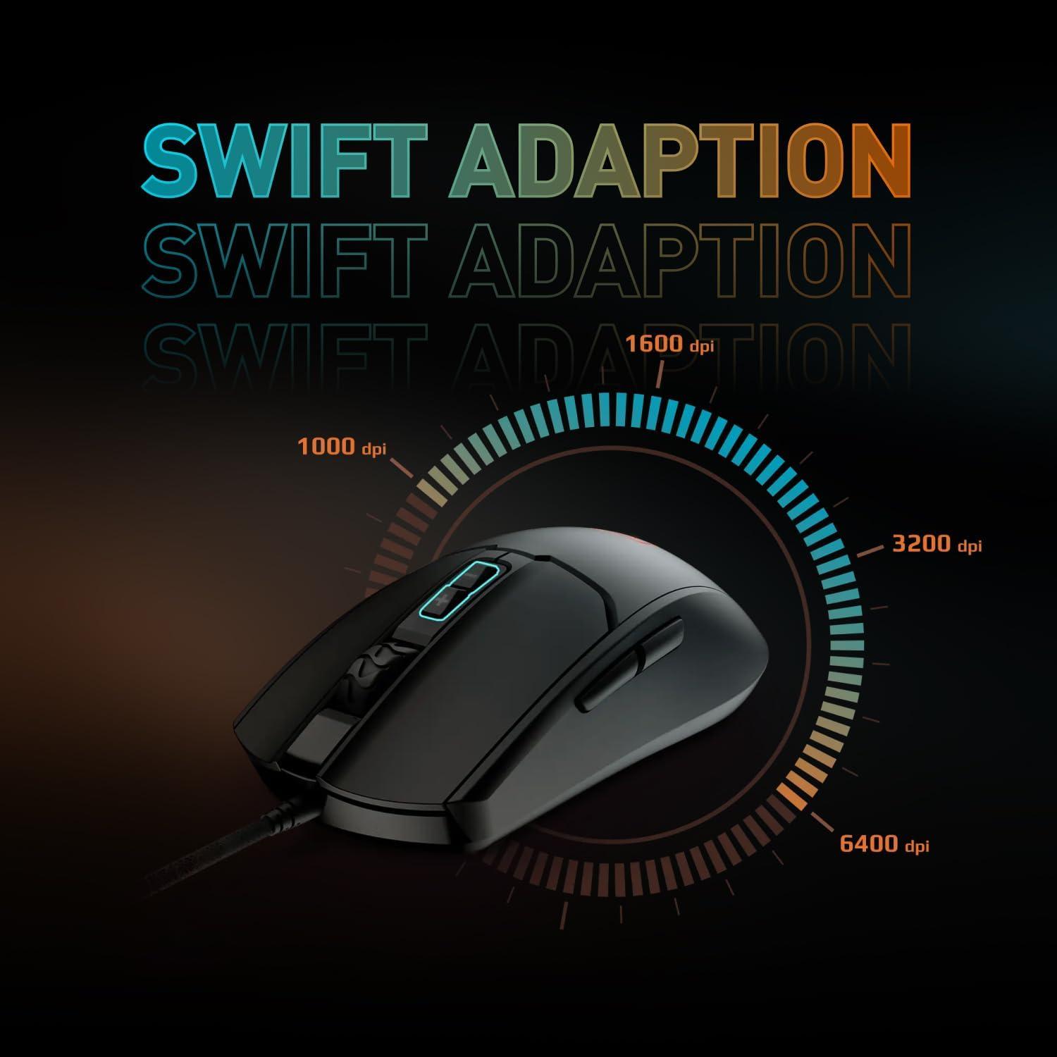 imageMSI Forge GK100 Combo Gaming RGB Keyboard ampamp Mouse Set 19Key AntiGhosting 6400 DPI Optical Sensor