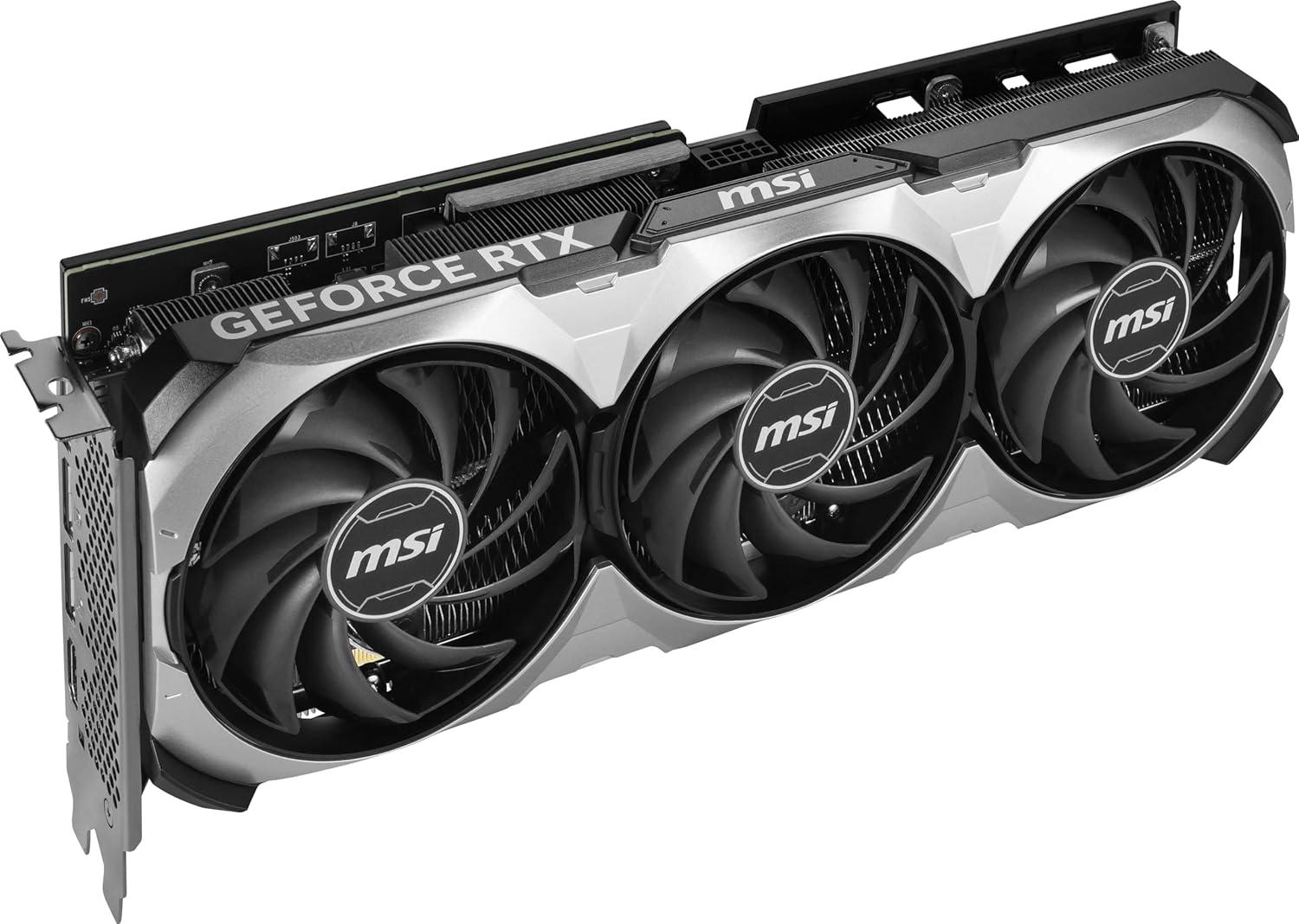 imageMSI Gaming RTX 4070 TI Super 16G Ventus 3X OC Graphics Card NVIDIA RTX 4070 Ti Super 256Bit Extreme Clock 2655 MHz 16GB GDRR6X 21 Gbps HDMIDP Ada Lovelace Architecture