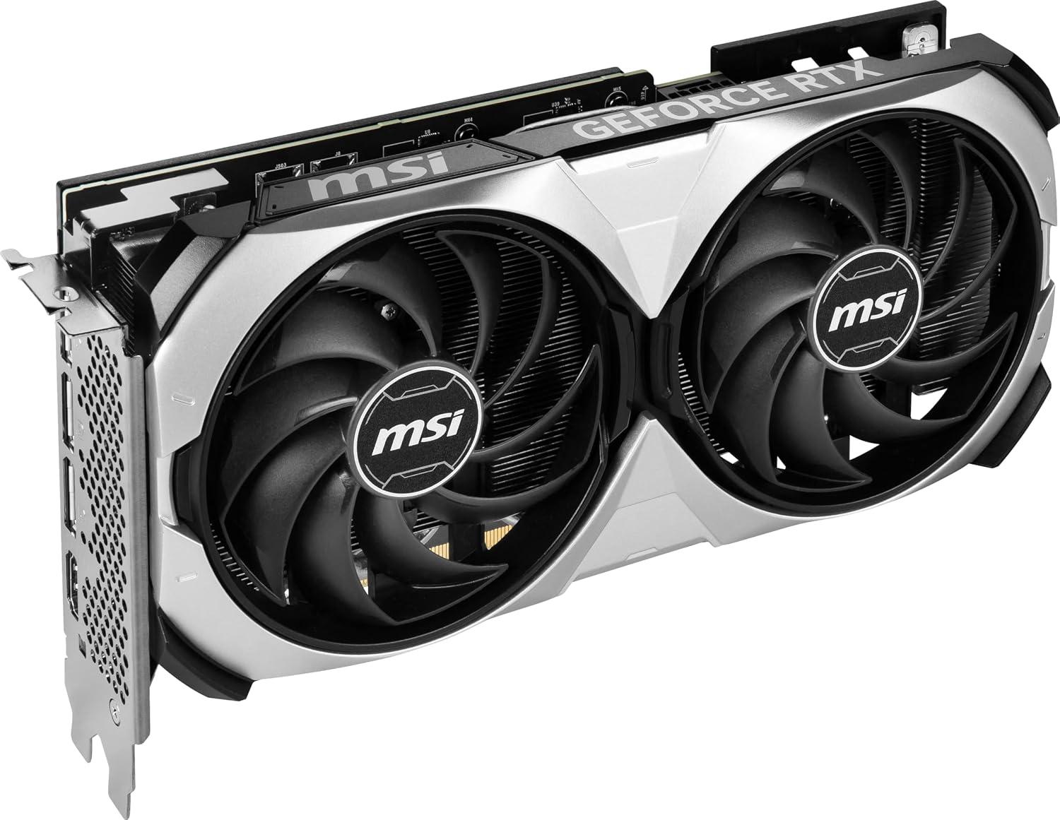 imageMSI Gaming RTX 4070 Ti Super 16G Ventus 2X OC Graphics Card NVIDIA RTX 4070 Ti Super 256Bit Extreme Clock 2655 MHz 16GB GDRR6X 21 Gbps HDMIDP Ada Lovelace Architecture