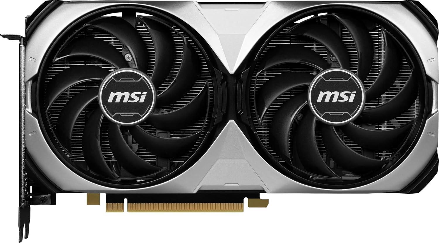 imageMSI Gaming RTX 4070 Ti Super 16G Ventus 2X OC Graphics Card NVIDIA RTX 4070 Ti Super 256Bit Extreme Clock 2655 MHz 16GB GDRR6X 21 Gbps HDMIDP Ada Lovelace Architecture