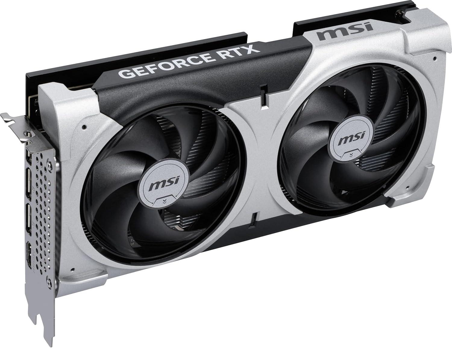 imageMSI GeForce RTX 5060 Ti 16G Ventus 2X OC Plus Graphics Card RTX 5060 Ti GPU 16GB GDDR7 28Gbps128bit PCIe 50 DualFan Thermal Design 2 x STORMFORCE Fan HDMI 21b DisplayPort 21b