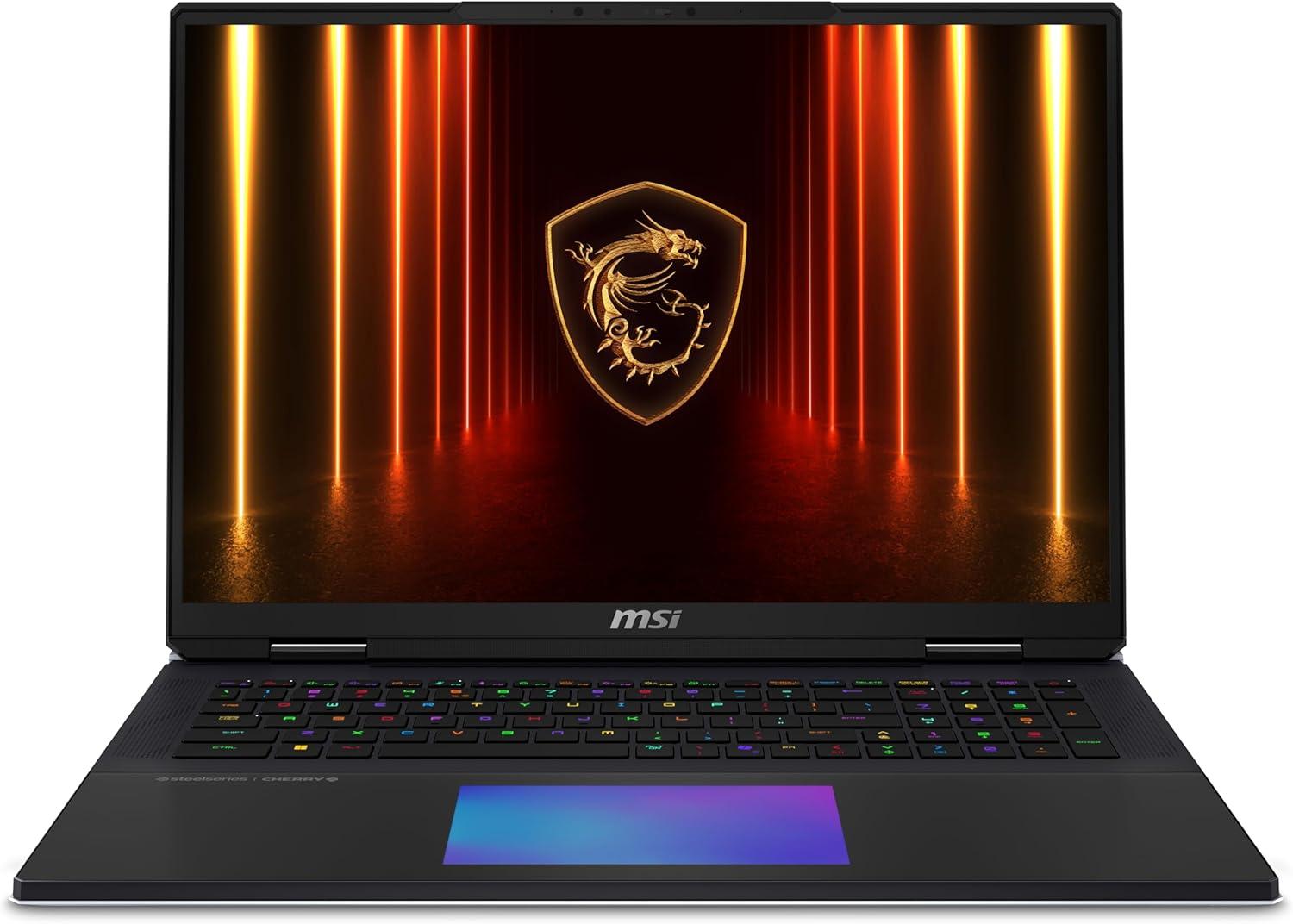 imageMSI Titan 18 HX AI 18quot 120Hz MiniLED UHD Gaming Laptop Intel Ultra 9285HX NVIDIA Geforce RTX 5090 64GB DDR5 6TB NVMe SSD Thunderbolt 5 WiFi 7 Win 11 Pro Black A2XWJG614USUltra9 285HX