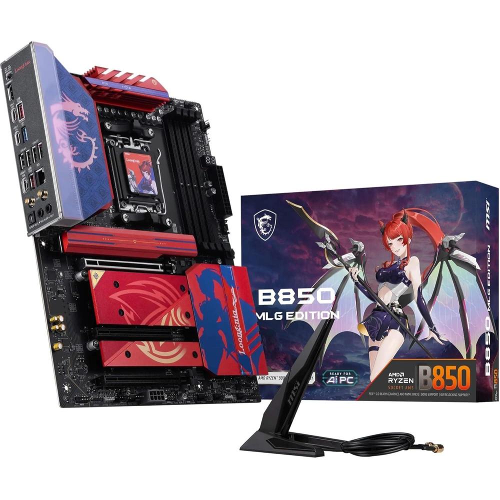 imageMSI B850 MLG EDTION Motherboard ATX  Supports AMD Ryzen 90008000  7000 Processors AM580A SPS VRM DDR5 Memory Boost 8400MTs OC PCIe 50 x16 M2 Gen5 WiFi 7 5G LAN