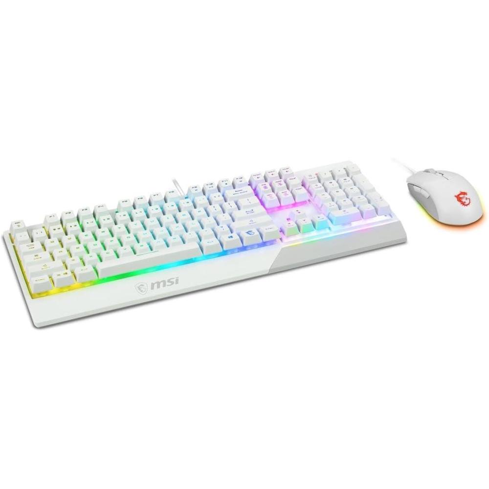 imageMSI Vigor GK30 Combo White 6Zone RGB GK30 Gaming Keyboard ampamp GM11 Gaming Mouse Water Repellent ampamp SplashProof 5000 DPIVIGOR GK30 COMBO White