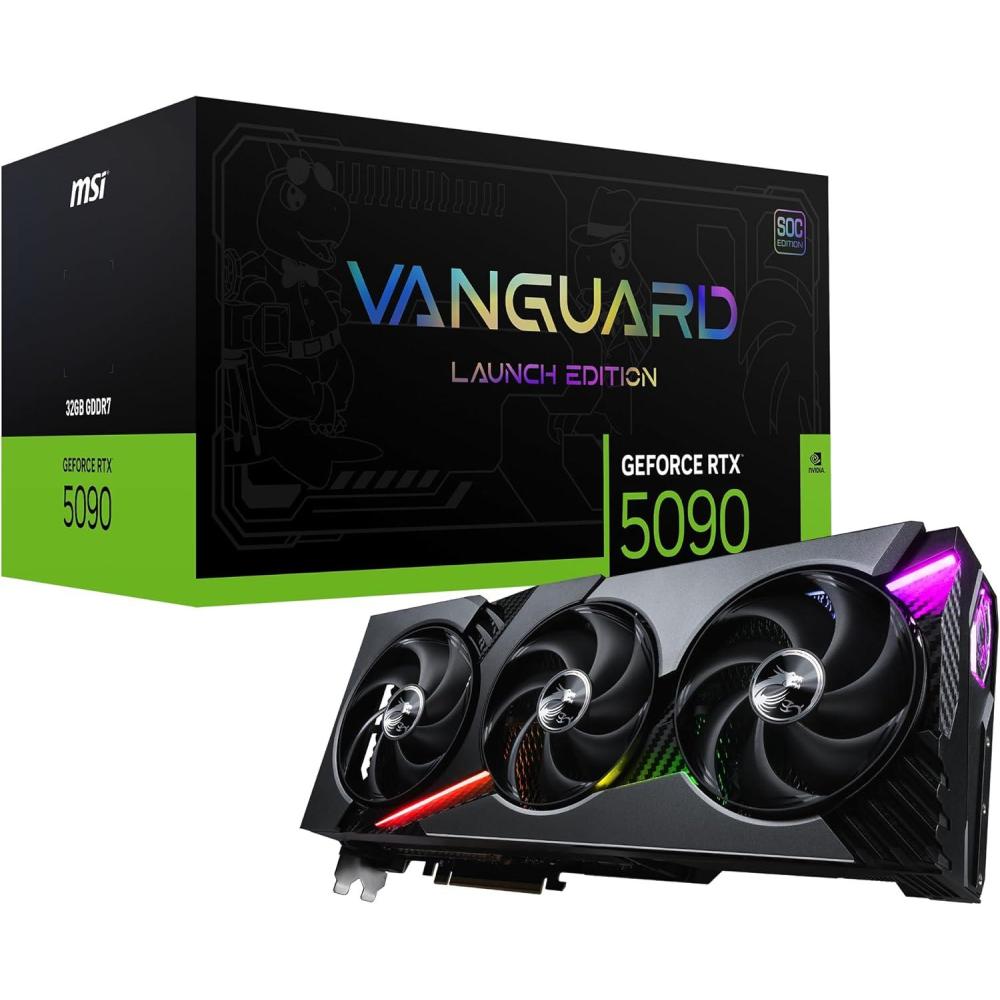 imagemsi Gaming RTX 5090 32G Vanguard SOC Launch Edition Graphics Card 32GB GDDR7 512bit Extreme Performance 2527 MHz DisplayPort x3 21a HDMI 21b NVIDIA Blackwell Architecture