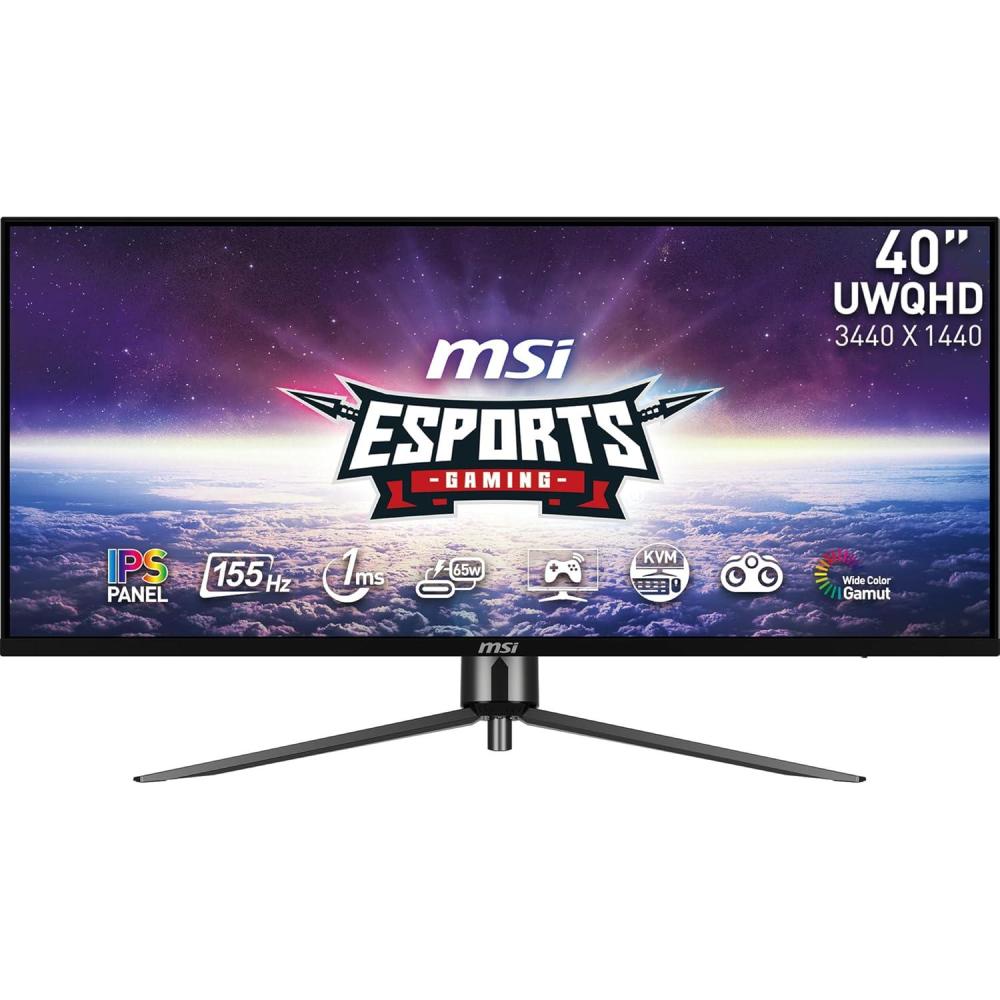 imagemsi MAG401QR 40quot Gaming Monitor 3440 x 1440 UWQHD IPS 155Hz FreeSync Premium HDR400 HDMI Displayport USB C Tilt Black