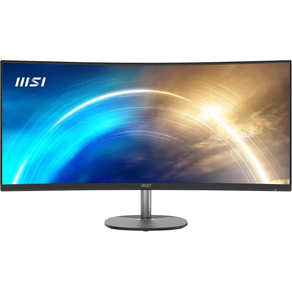 imagemsi Modern MD342CQP 34 in VA 3440 x 1440UWQHD Computer Monitor 120Hz 1800 Curved AdaptiveSync HDMI DP USBC 98W Power Delivery KVM Height Adjustable VESA Speaker 1ms BlackBlack