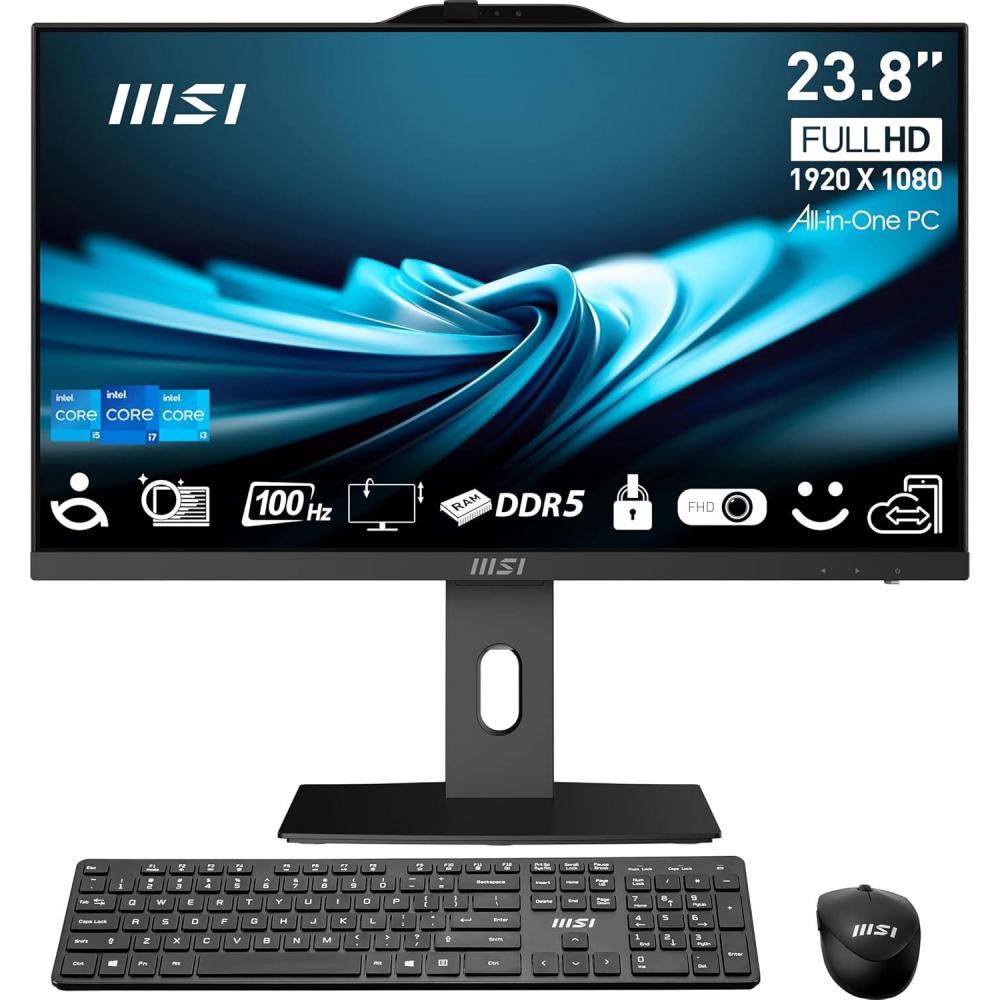 imagemsi PRO AP242P 238 IPS FHD AllinOne PC Intel Core i714700 16GB DDR5 1TB m2 NVMe SSD WiFi Adjustable Stand Keyboard ampamp Mouse Windows 11 Home 14M643US14th Gen i7