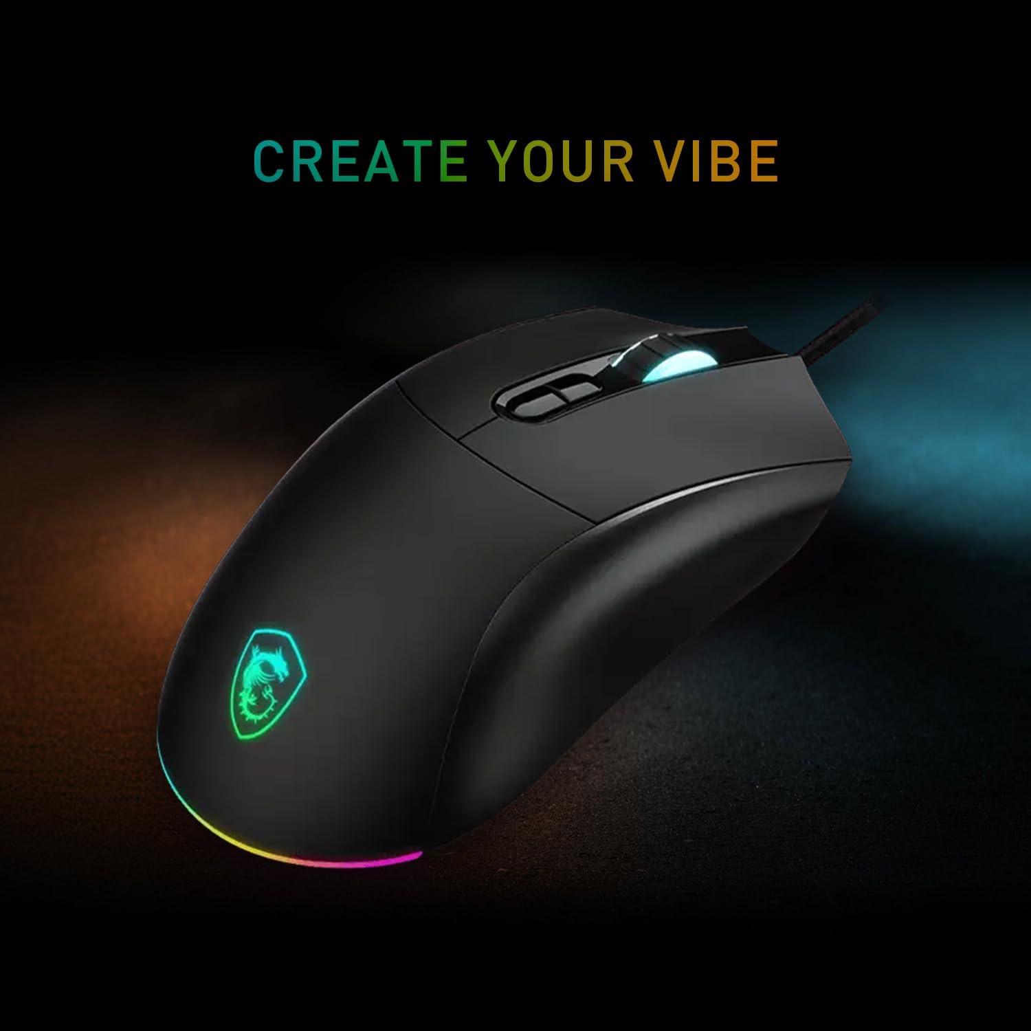 imagemsi Forge GM320 Gaming Mouse 12800 DPI 20M Clicks Micro Switch Optical Sensor Ergonomic Ambitextrous Hand Design RGB Light