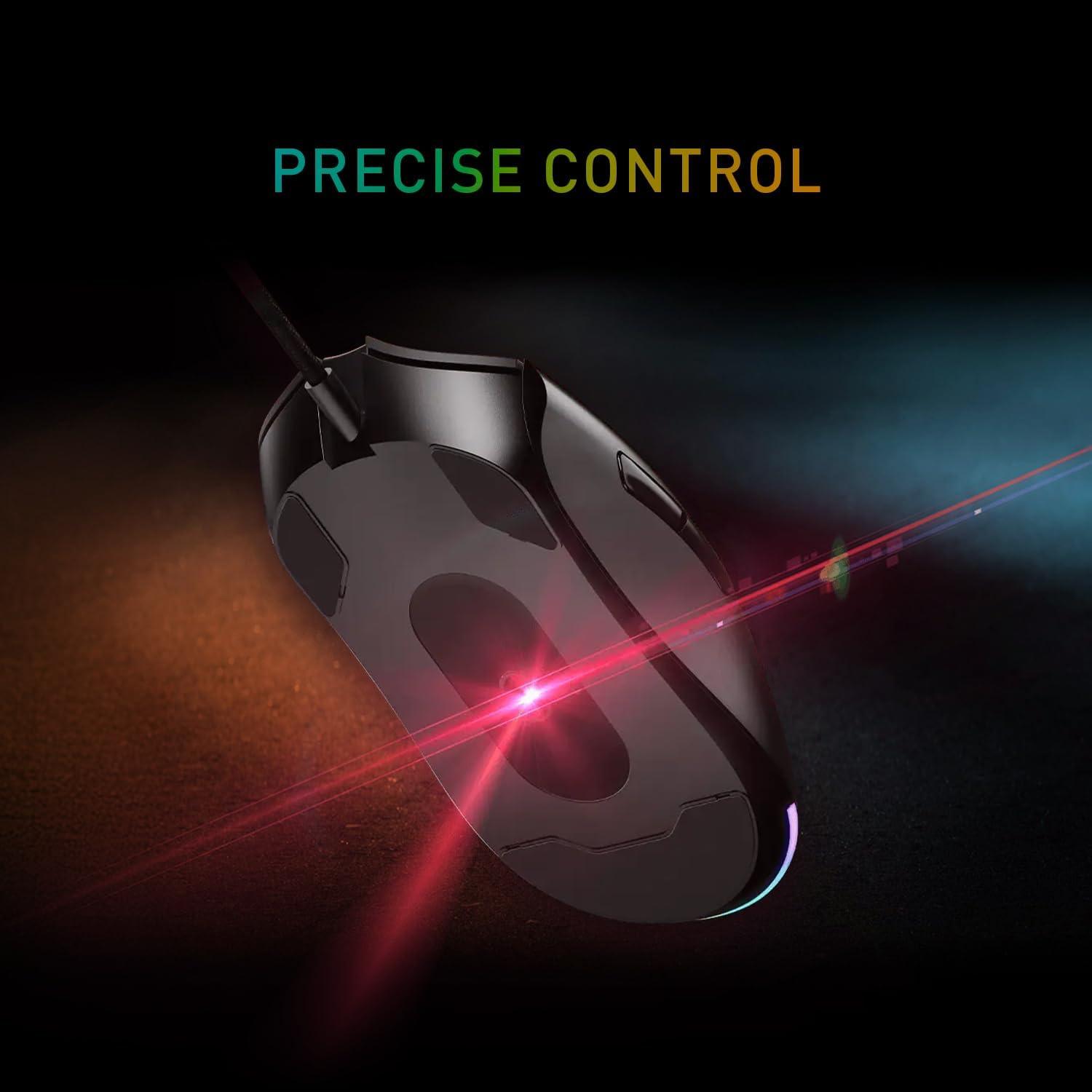 imagemsi Forge GM320 Gaming Mouse 12800 DPI 20M Clicks Micro Switch Optical Sensor Ergonomic Ambitextrous Hand Design RGB Light