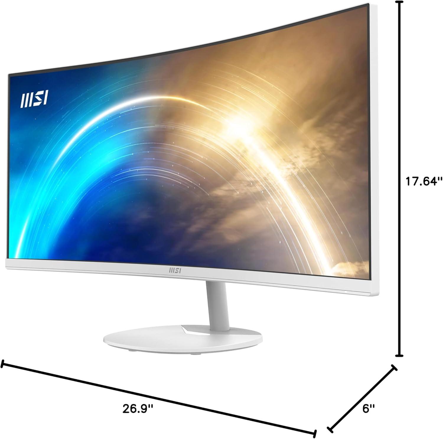 imagemsi PRO MP341CQW 34inch VA 3440 x 1440UWQHD Computer Monitor 100Hz FreeSynch HDMI DisplayPort VESA Mountable Speaker 1ms White