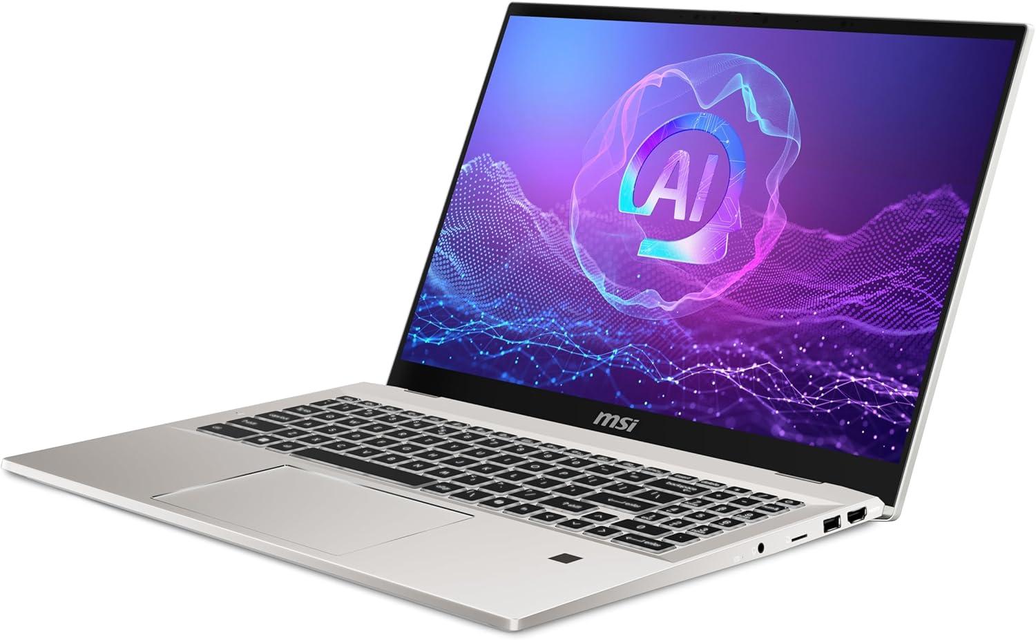 imagemsi Prestige A16 AI 2025 16 UHD OLED Business Laptop AMD Ryzen AI 9365 Radeon Graphics 32GB LPDDR5x 1TB NVMe SSD TypeC WiFi 7 Win 11 Home Urban Silver A3HMG207US