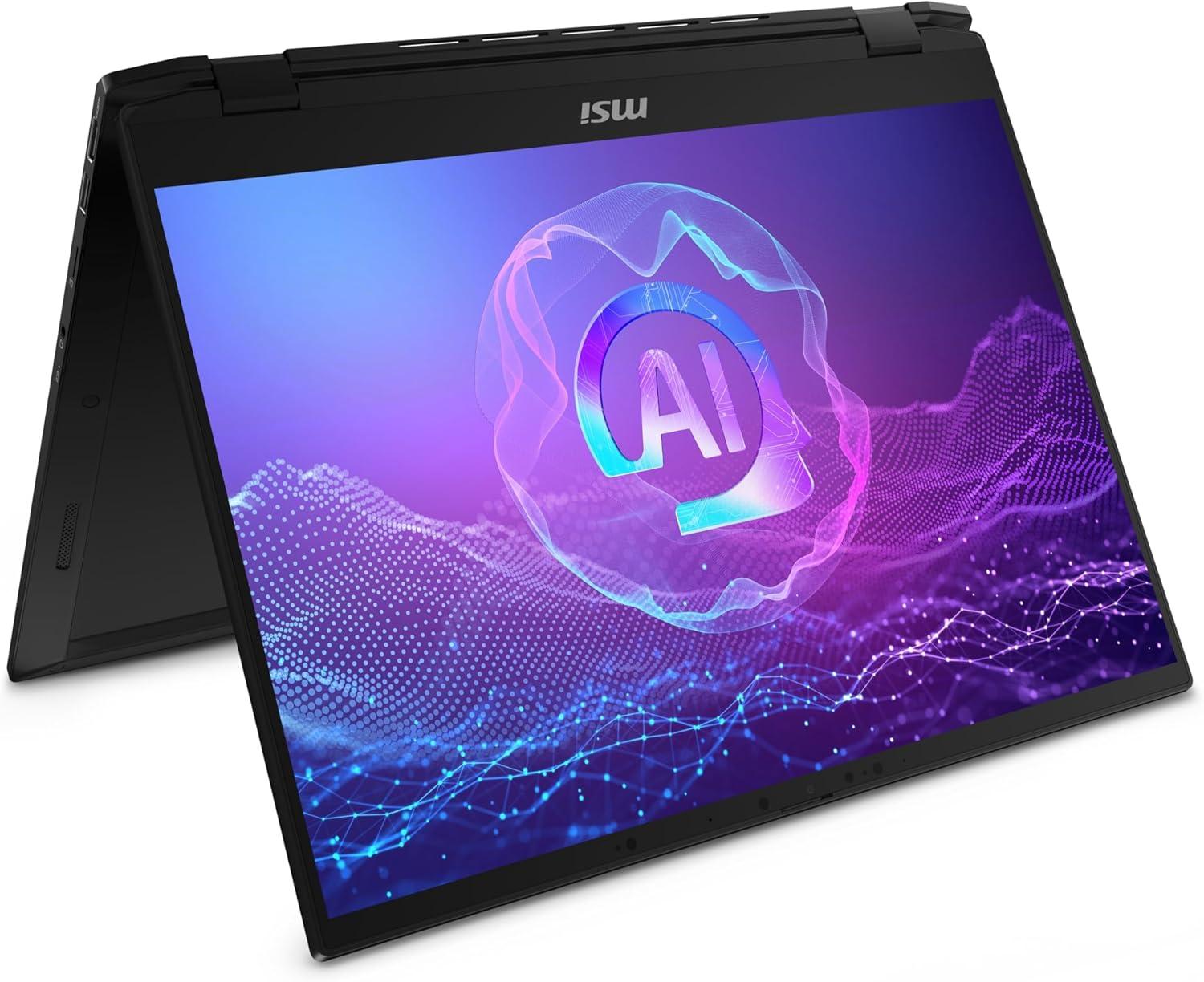 imagemsi Summit A16 AI 2025 16 QHD 165Hz 2in1 Touchscreen Laptop AMD Ryzen AI 9365 Radeon Graphics 32GB LPDDR5x 1TB NVMe SSD 360 Flip Pen Win 11 Home Ink Black A3HMTG205US