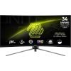 imagemsi MAG345CQR 34inch 3440 x 1440 UWQHD Gaming Monitor 180Hz AdaptiveSync HDR Ready HDMI VGA Port VESA Mountable Tilt 4Side Slim Bezel 1ms Black