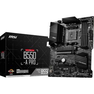 MSI B550-A PRO ProSeries Motherboard (AMD Ryzen 5000, AM4, DDR4, PCIe 4.0, SATA 6Gb/s, M.2, USB 3.2 Gen 2, HDMI/DP, ATX)(MSI B550-A PRO ProSeries Motherboard)