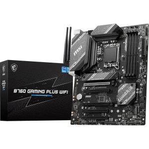 MSI B760 Gaming Plus WiFi Gaming Motherboard (Supports 12th/13th/14th Gen Intel Processors, LGA 1700, DDR5, PCIe 4.0, M.2, 2.5Gbps LAN, USB 3.2 Gen2, HDMI/DP, Wi-Fi 6E, Bluetooth 5.3, ATX)(B760 GAMING PLUS WIFI)