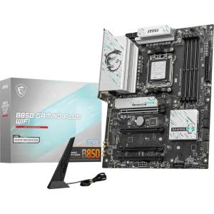 MSI B850 Gaming Plus WiFi PZ Motherboard, ATX – Supports AMD Ryzen 9000/8000 / 7000 Processors, AM5 – DDR5 Memory Boost 8200+ MT/s (OC), PCIe 5.0 x16, M.2 Gen5, Wi-Fi 7, 5G LAN(B850 GAMING PLUS WIFI V1)