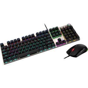 MSI Forge GK310 Combo RED US – Gaming RGB Hot Swappable Mechanical Keyboard & Forge Mouse Set, Anti-Ghosting, 7200 DPI Optical Sensor