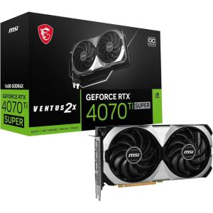 MSI Gaming RTX 4070 Ti Super 16G Ventus 2X OC Graphics Card (NVIDIA RTX 4070 Ti Super, 256-Bit, Extreme Clock: 2655 MHz, 16GB GDRR6X 21 Gbps, HDMI/DP, Ada Lovelace Architecture)