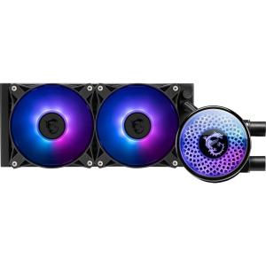 MSI MAG Coreliquid A12 240 – AIO ARGB CPU Liquid Cooler – 240mm Radiator – LGA 1700 Ready – Double Ball Bearring120mm ARGB PWM Fans x2, Rotatable Blockhead, LGA 1700/1851, AM5 / AM4, Black