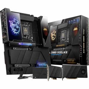 MSI MEG Z890 GODLIKE, E-ATX – Supports Intel Core Ultra Processors (Series 2), LGA 1851 – Dynamic Dashboard III, EZ Slide M.2, DDR5 (9200+ MT/s OC), M.2 & PCIe 5.0, Thunderbolt 5, Wi-Fi 7, 10G LAN