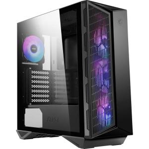 MSI MPG GUNGNIR 111R Mid Tower Gaming PC Case – Black, 4 x 120mm ARGB Fans, USB 3.2 Gen2x2 Type-C, Tempered Glass Panel, Magnetic Dust Filter, Mystic Light RGB, ATX, m-ATX, Mini-ITX