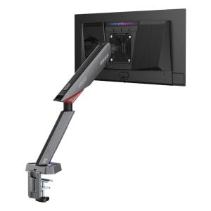 MSI MPG MT161R – Premium RGB Single Monitor Stand Arm, Supports 17-45″ Screens and 35.2 lbs, VESA Compatible, Adjustable Spring Assisted Mount, Clamp & Grommet, Quick Release Plate – Black
