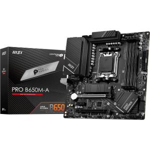 MSI PRO B650M-A WiFi ProSeries Motherboard (AMD Ryzen 9000/8000/7000 Series Processors, AM5, DDR5, PCIe 4.0, M.2, SATA 6Gb/s, USB 3.2 Gen 2, HDMI/DP, Wi-Fi 6E, Bluetooth 5.3, 2.5Gbps LAN, mATX)(PRO B650M-A WIFI V1)