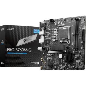 MSI PRO B760M-P Motherboard, Micro-ATX – Supports Intel 14th, 13th & 12th Gen Core Processors, LGA 1700 – DDR5 Memory Boost 6800+MHz/OC, PCIe 4.0 x16 Slot, M.2 Gen4 Slots(PRO B760M-G)