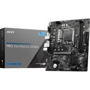 MSI PRO H610M-G DDR4 Motherboard (12th/13th/14th Gen Intel Core, LGA 1700 Socket, DDR4, PCIe 4, SATA 6Gb/s, 1Gbps LAN, M.2 Slots, USB 3.2, mATX)(Music)