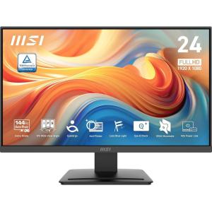MSI PRO MP243L E14 24-inch IPS 1920 x 1080 (FHD) Gaming Office Monitor, 144Hz, Adaptive-Synch, HDR Ready, HDMI, VGA Port,VESA Mountable, Tilt, 4-Side Slim Bezel,1ms, Black(PRO MP243L E14)