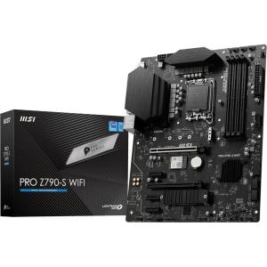 MSI PRO Z790-S WiFi ProSeries Motherboard (Supports 12th/13th/14th Gen Intel Processors, LGA 1700, DDR5, PCIe 5.0, M.2, 2.5Gbps LAN, USB 3.2 Gen2, HDMI/DP, Wi-Fi 6E, Bluetooth 5.3, ATX)(ATX)