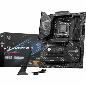 MSI X870 Gaming Plus WiFi V1 Motherboard, ATX-Supports AMD Ryzen 9000/8000/7000 Processors, AM5-60A SPS VRM, DDR5 Memory Boost 8200+ MT/s (OC), PCIe 5.0 x16 & 4.0 x16, M.2 Gen5, Wi-Fi 7, 5G LAN