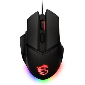 msi Clutch GM20 Elite Gaming Mouse, 6400 DPI, 20M+ Clicks OMRON Switch, Optical Sensor, Adjustable Weights, Ergonomic Right Hand Design, RGB Mystic Light(Clutch GM20 Elite)