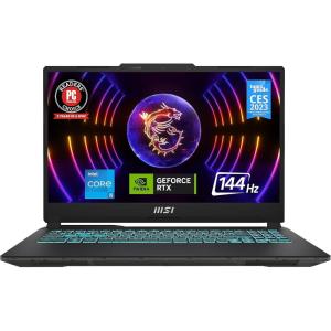 msi Cyborg 15 Gaming Laptop: Intel Core i5-12450H GeForce RTX 2050, 15.6″ FHD, 144Hz, 16GB DDR5, 512GB NVMe SSD, Type-C USB 3.2 Gen 1, Cooler Boost 5, Win 11 Home: Black A12UCX-276US