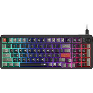 msi Forge GK110 US – Membrane Keyboard, RGB, Ergonomic, Anti-GHOSTING, Angle-Adjustable (Black)
