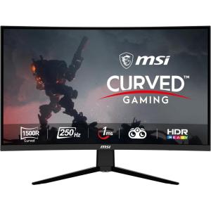 msi G32C4X, 32″ Gaming Monitor, 1920 x 1080 (FHD) Curved Gaming Monitor, 1 ms, 250Hz, FreeSync, 1500R, HDMI, DisplayPort, Tilt Adjustable.