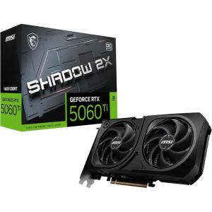 msi Gaming RTX 5060 Ti 16G Shadow 2X OC Graphics Card (16GB GDDR7, 128-bit, Extreme Performance: TBA MHz, DisplayPort x 3 2.1a, HDMI 2.1b, NVIDIA Blackwell Architecture)